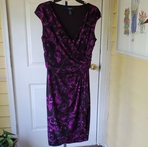 Chaps Dress Purple Medium Size